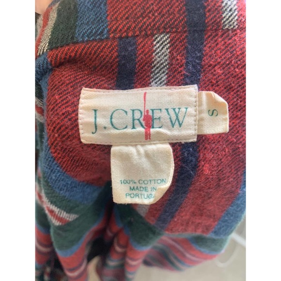 J. Crew Striped Button Down Flannel Size Small - Picture 5 of 8